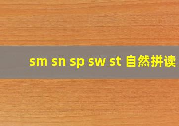 sm sn sp sw st 自然拼读